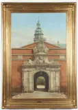 Carl Milton Jensen, Castle Entrance, Oil on canvas