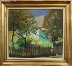 Witold Wisniewski, Sad W Stoncu ("Orchard In The Sun"), Oil on canvas