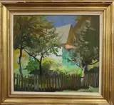 Witold Wisniewski, Sad W Stoncu ("Orchard In The Sun"), Oil on canvas