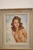 Young Woman by French School, Oil on board, sold May 2022