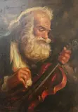 Carlo Ciappa, The Violin Repairman, Oil on canvas