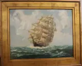 Montagne Dawson, Racing Home, Oil on board