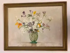 Peter Radenmacher, Spring Flower in Vase, 1958, Oil on canvas