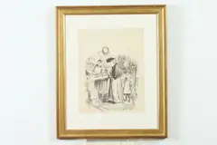 William James Glackens, Five Cents Worth, Pen and ink drawing.