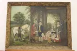 A Brice, The reception of Lafayette at Mount Vernon, Oil on board