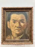 Henrik Major, Portrait, circa 1935, Oil on artist's board