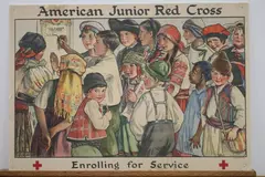 Anna Milo Upjohn, Poster: Enrolling for Service: American Junior Red Cross, circa 1920, Poster created for the American Junior Red Cross (first published in 1919)