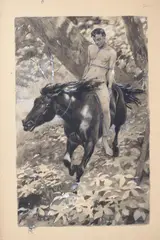 Max Francis Klepper, Bound Man on a Horse, Watercolor and gouache on paper
