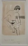 John Miller, Boy on the Sands, 1968, Watercolor and ink on paper