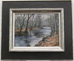 Elin Pendleton, Late September Landscape, Oil on board