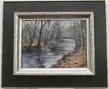 Elin Pendleton, Late September Landscape, Oil on board