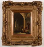 Hubertus van Hove, Church Interior, Oil on panel