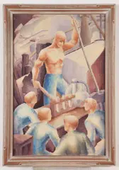 Ann Jones, The American Worker, Oil on canvas