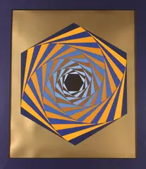 Victor Vasarely, Los Angeles, circa 1980, Pencil signed lower right corner