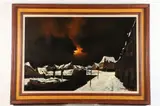 Toon Coster, Winter night, Oil on board