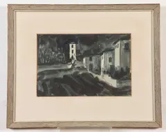 Howard Schroeder, View of Granada, Watercolor on paper