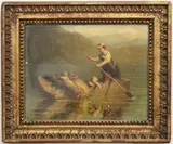 On our Way Home by English School, Oil on metal (tin), sold Jun 2022