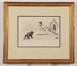 Marguerite Kirmse, Group of 5 assorted black and white etchings of Scottie dogs