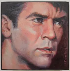 Jacqueline Dunster, Stoic Man, 2012, Oil on board