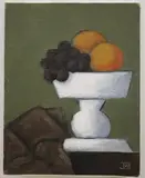 Joe Wojdakowski, Still Life with Pair of Oranges, Oil on board