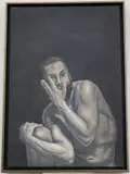 Rickie du Burke, Seated Man, [LGBTQ+ INTEREST], Oil on Canvas