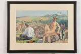 Robert Heinrich Freiherr von Doblhoff, Military Men, 1915, [LGBTQ+ INTEREST], Watercolor and pencil on paper