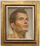 Ron Grisworld, Portrait Study..122214, [Lgbtq+ Interest], Oil on Panel