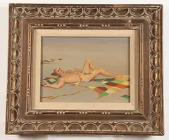 John B. Lear, Recumbent Man, [LGBTQ+ INTEREST], Oil on canvas