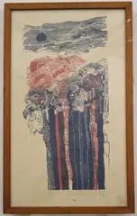 Consuelo Gotay, Paisaje, 1976, Pencil signed, dated, dedicated and titled at base