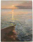 Ron Griswold, Soundside Sunset, Oil on canvas