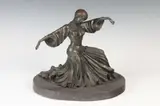 Dimitri Haralamb Chiparus, Persian Female Dancer, Black marble oval plinth base