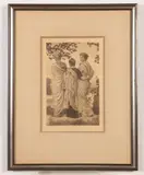 Alfred Lys Baldry, Waiting to Cross, 1893, Photogravure from the book (an edition of 60 copies): "Albert Moore: His Life and Works: (Publisher: George Bell & Sons / Chiswick Press