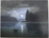 Max Cole, Lake Study, 2017, Oil on panel