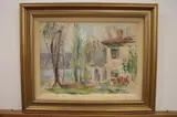 Mansion View by American School, Oil on canvas, offered Jun 2022