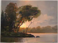 Landscape Study by Max Cole, 2017, Oil on Panel, sold Jun 2022