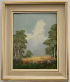 Erich Erler, Mountain Landscape, Oil on board