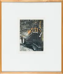 Frederick Mershimer, Winter Evening, 1993, Pencil titled and signed