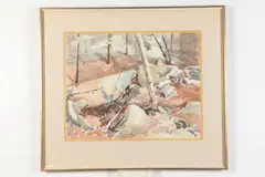 Basil Edwin Martin, Late September Scene, Watercolor on paper