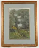 Henry Plympton Spaulding, Misty Morning, Watercolor on paper