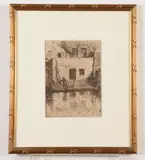 Jacques Beurdeley, "Un coin a Bruges", circa 1910, Etching likely printed in 1910 and published by Gazette des Beaux Arts