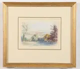 English School, View from the Glen, circa 1885, Watercolor and gouche on paper