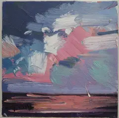 Jose D. Trujillo, Sunset Sails, 2017, Oil on Canvas