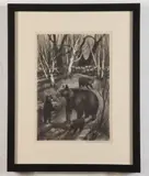 Rosella Hartman, The Bear Family, circa 1934, Pencil signed lithograph