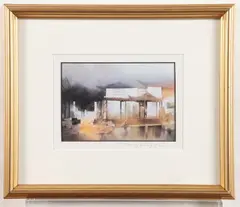 Asian School, Urban View, Pencil signed lower right hand corner