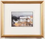 Asian School, Urban View, Pencil signed lower right hand corner