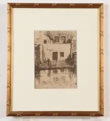 Jacques Beurdeley, "Un coin a Bruges", circa 1910, Etching likely printed in 1910 and published by Gazette des Beaux Arts