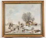 Lehman, Winter Landscape, Oil on canvas