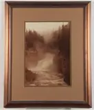 William Plante, Yellow Stone Firehole Falls, circa 1976, Ink signed lower right hand