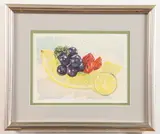 Summer Fruits by American School, Watercolor on paper, offered Aug 2022