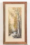 Fall Landscape by American School, Watercolor and gouache on paper, offered Aug 2022